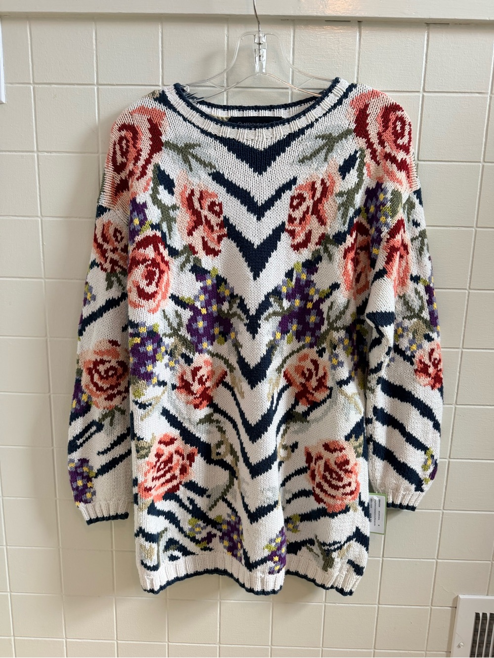Vintage Floral Crewneck Sweater